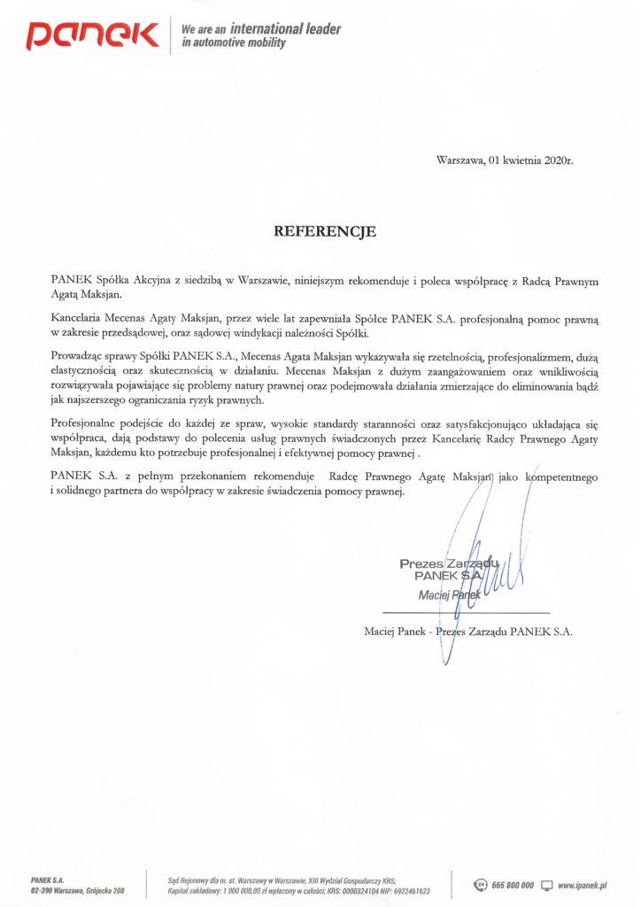 Najem samochodu, rent a car, CarSharing, najem pojazdu zastępczego - referencje.