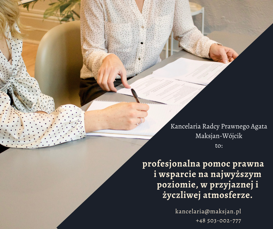 Kancelaria Radcy Prawnego Agata Maksjan-Wójcik. Odszkodowania - kompleksowa pomoc prawna w życzliwej i przyjaznej atmosferze